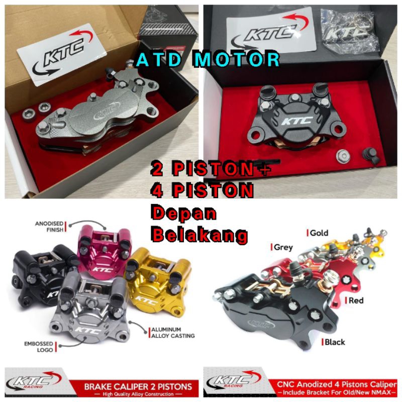 Kaliper KTC Nmax old Depan belakang slim 4 piston belakang 2 piston belakang Nmax old 2015-2019