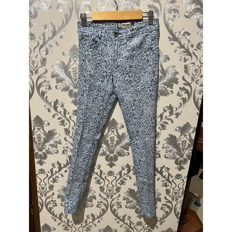 Nevada-celana jeans panjang wanita/celana jeans motif