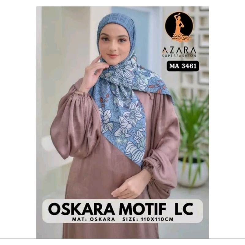 hijab segi empat oskara motif LC/hijab motif terbaru by Az-Zahra