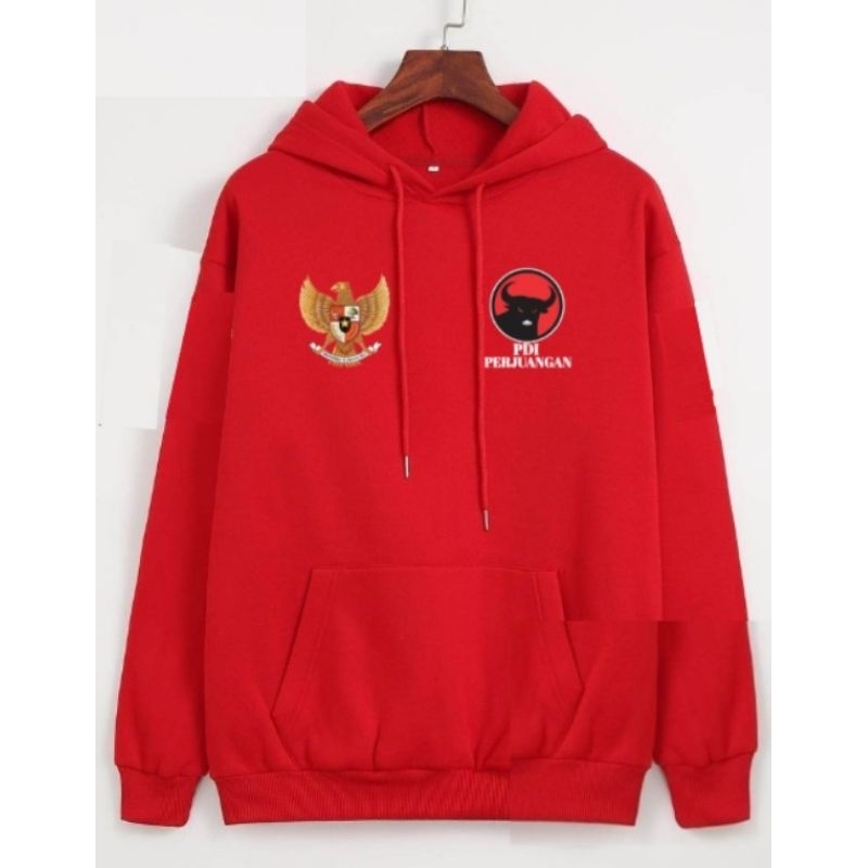 COD Hoodie premium PDI PERJUANGAN+LOGO GARUDA katun flash