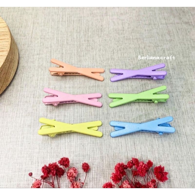 (5 pcs) Jepit Rambut / Jepit Buaya Bentuk X
