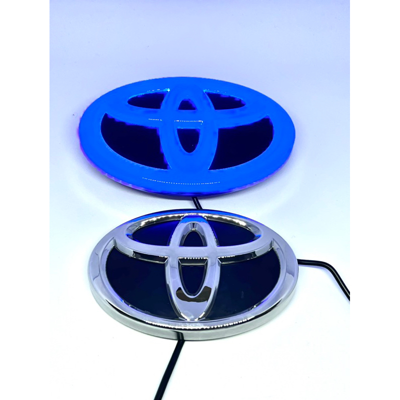 Emblem Logo Mobil Toyota+Lampu Biru