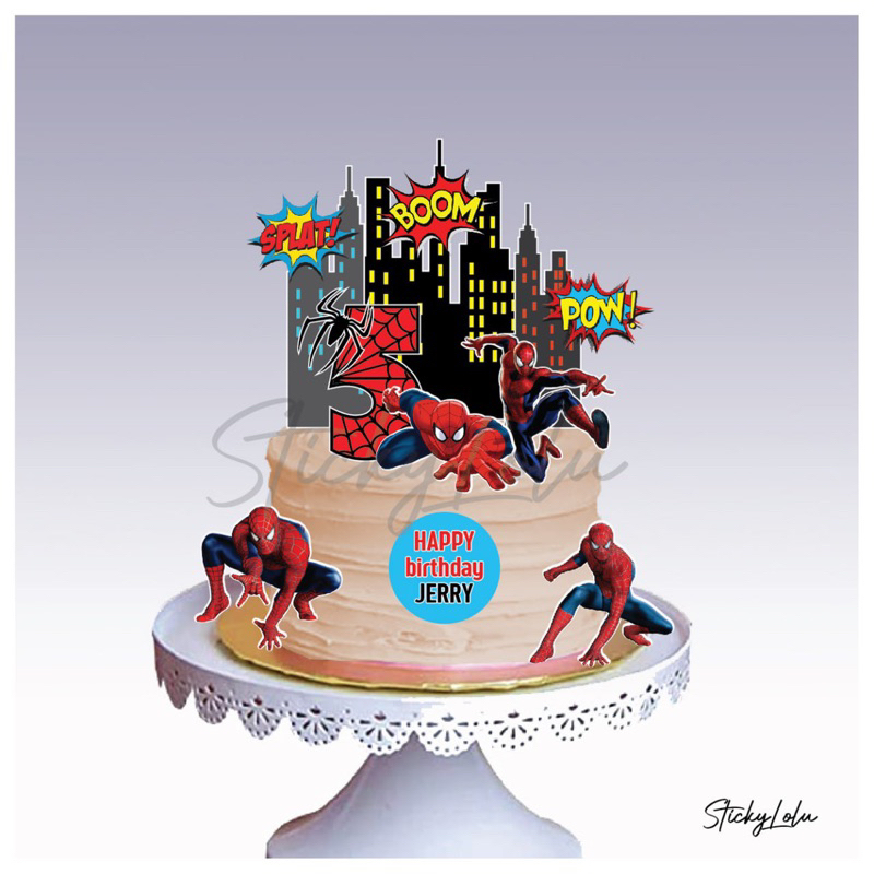 Custom Cake Topper Set Karakter (SPIDERMAN)