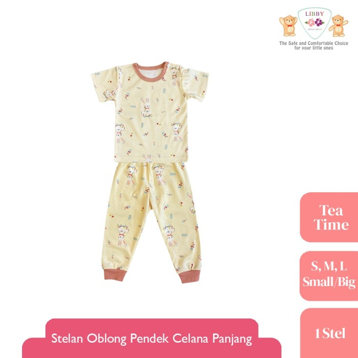 LIBBY SETELAN OBLONG LENGAN PENDEK CELANA PANJANG TEATIME