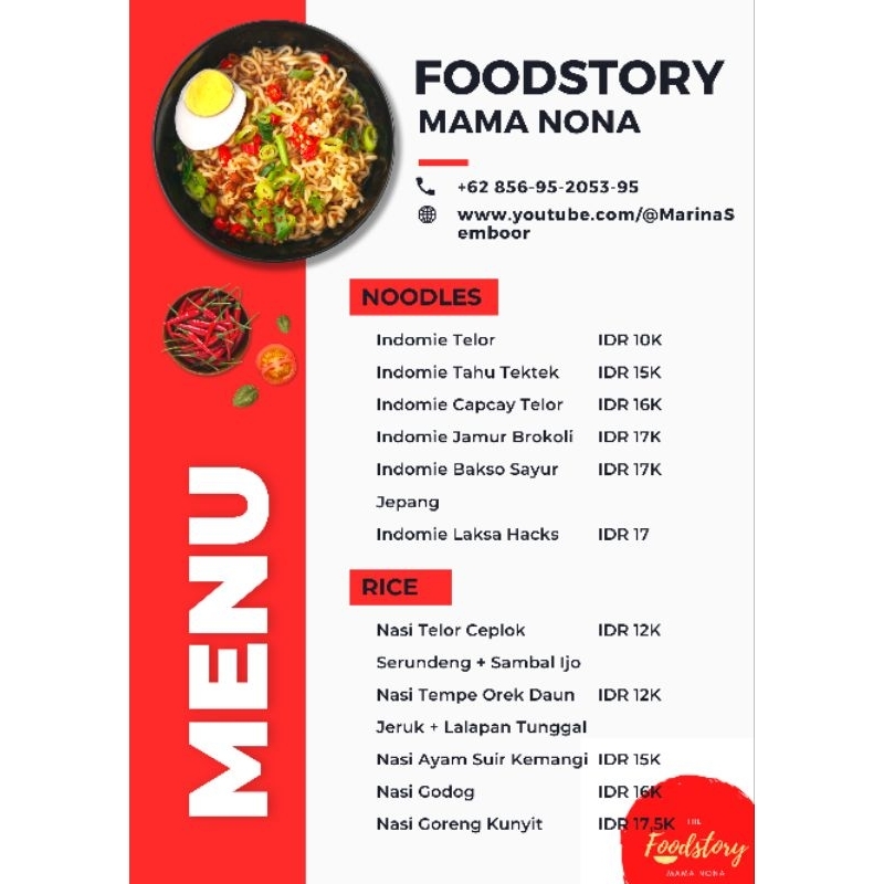 

Daily Menu Foodstory