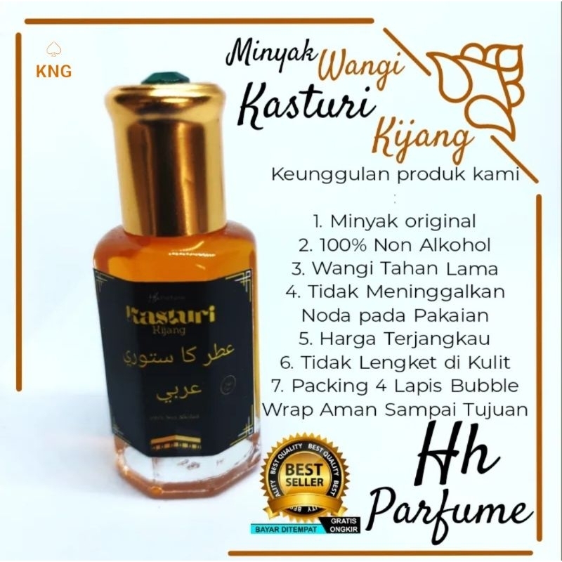 Parfum Sahabat Shalat Kasturi Kijang 12 ML Original 100 Tanpa Alkohol Wangi Lebih Lama