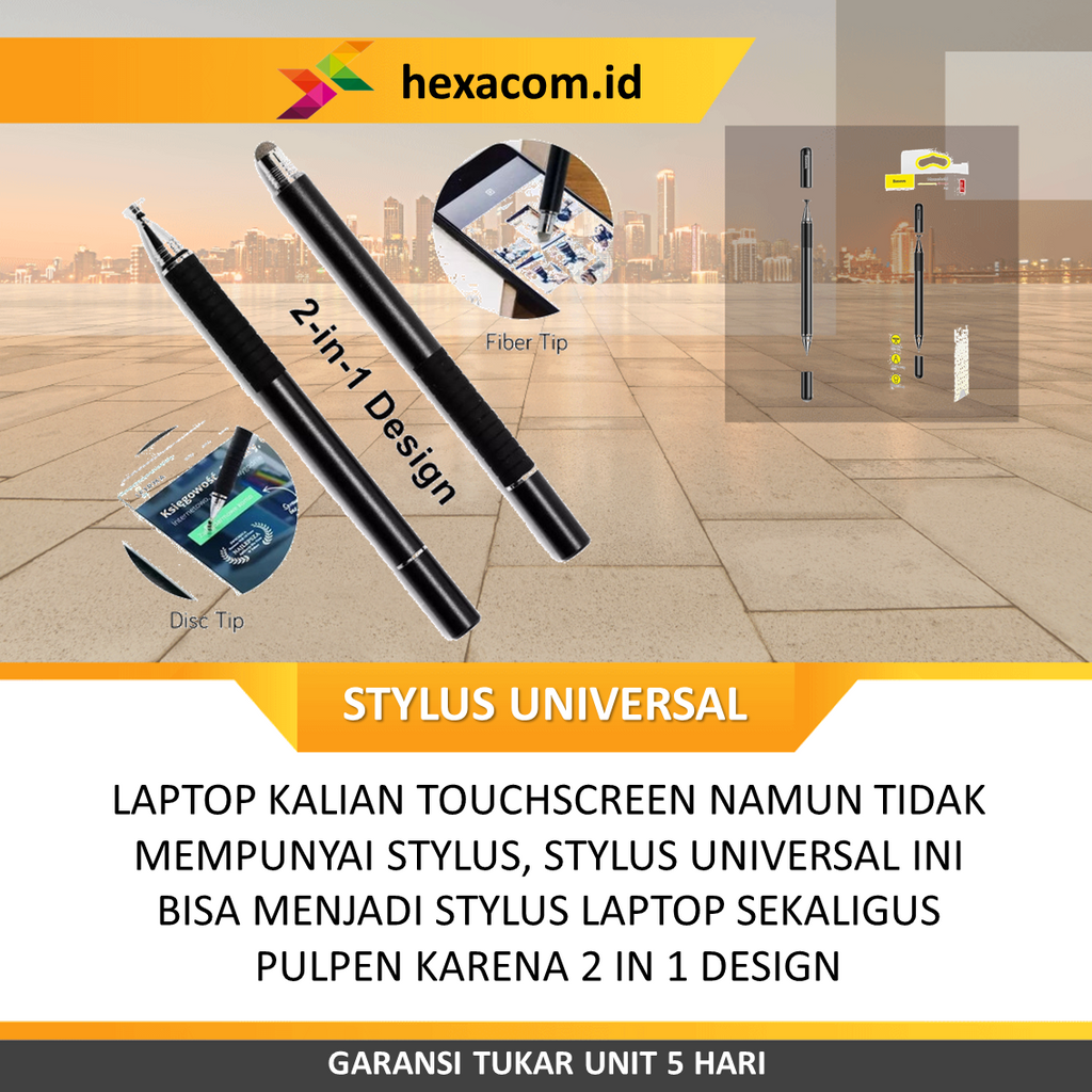 Universal Stylus Pen 2in1 For Laptop