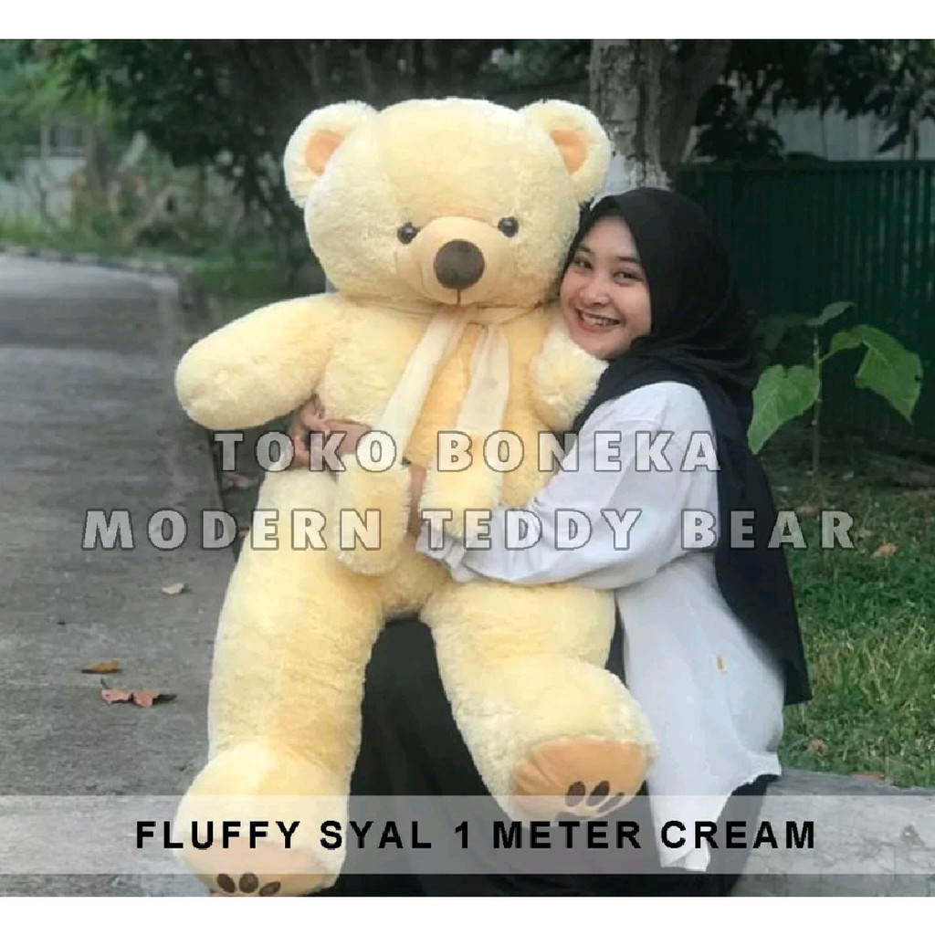 BONEKA TEDDY BEAR 1 METER BAHAN RASFU LEMBUT ANTI RONTOK BONEKA HADIAH ULANG TAHUN