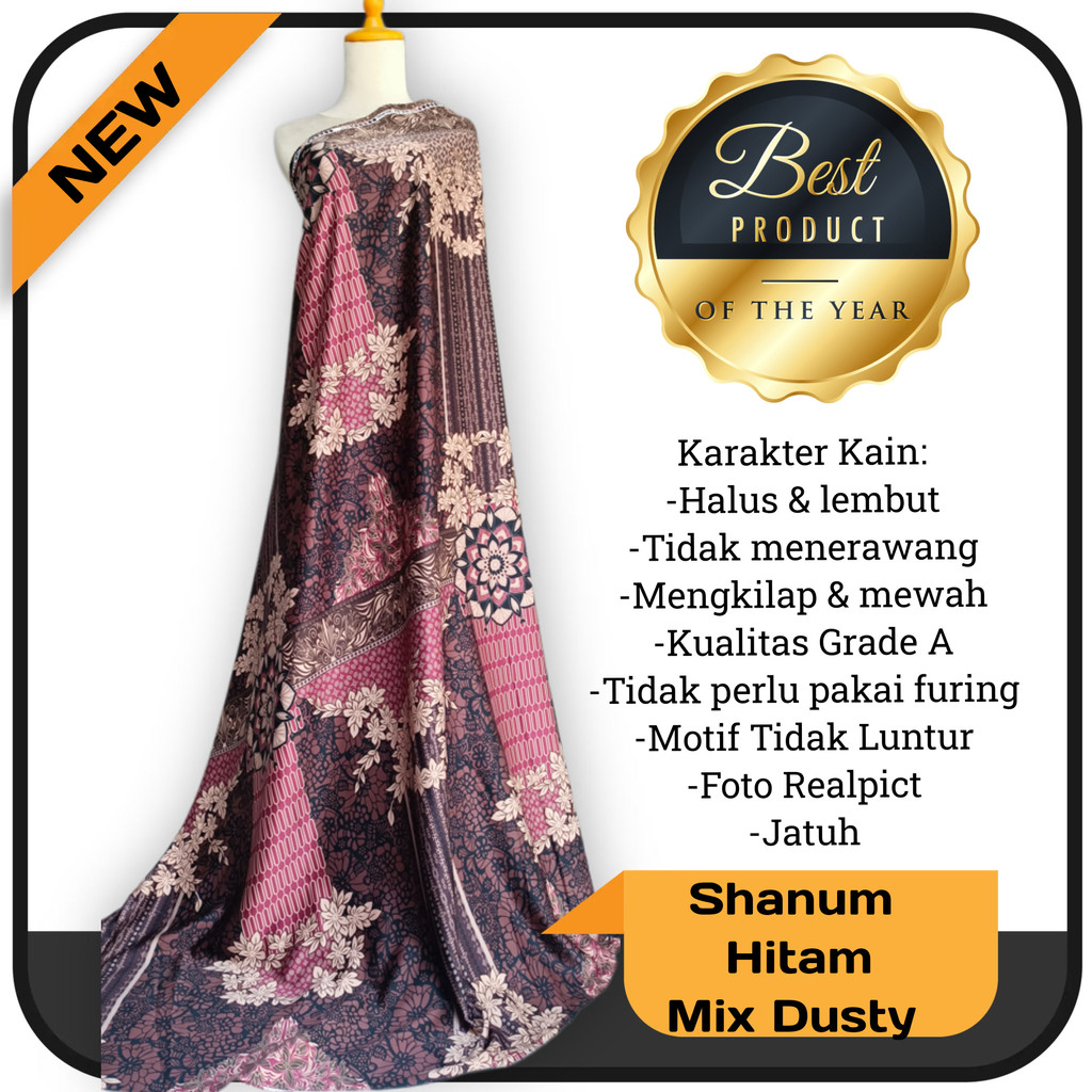 Kain Dr Silk motif Shanum harga persetengah meter