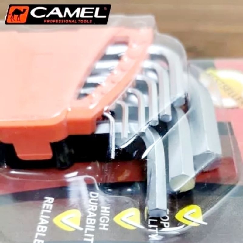 Kunci L Panjang SEGI ENAM HEX 9pcs Set - LONG HEX HEX KEY CAMEL