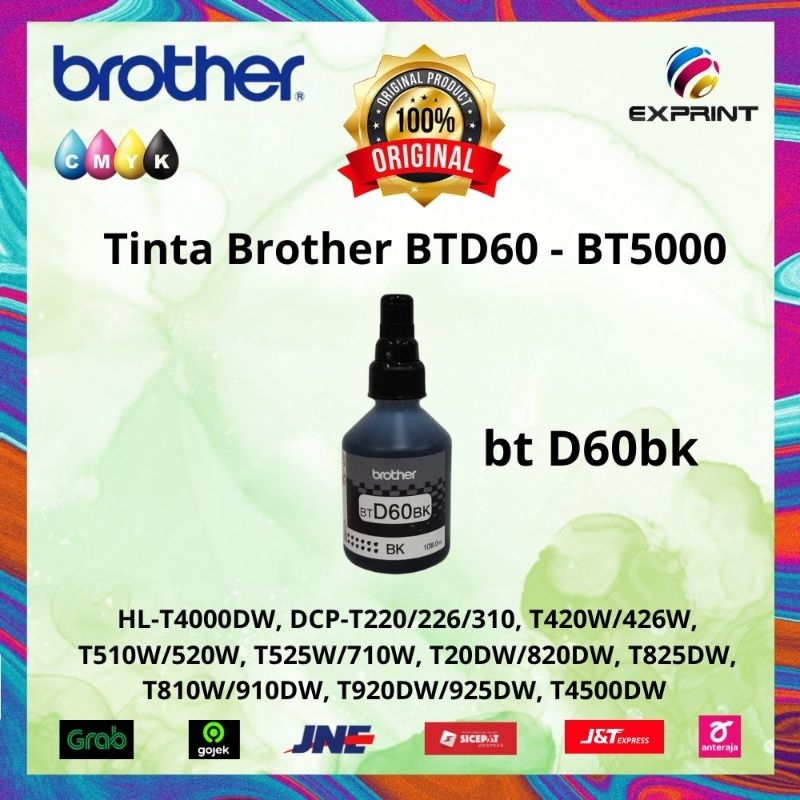 Tinta Brother BT5000 &amp; D60 Original