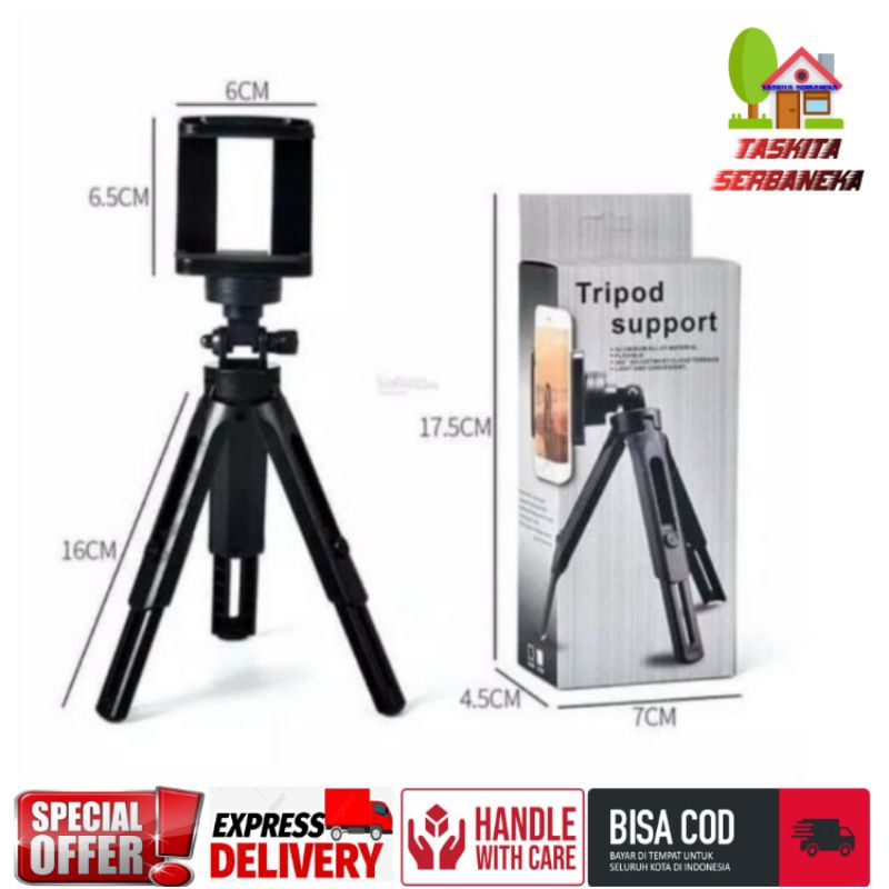 Mini Tripod Support - Smartphone Tripod - Tripod hp - Penyangga Hp