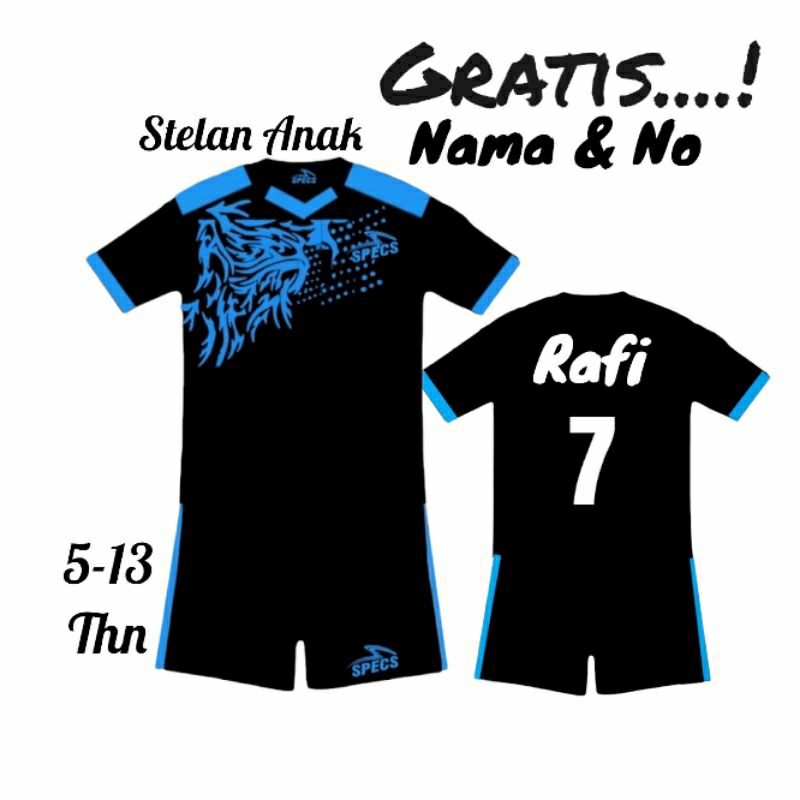 GRATIS SABLON NAMA DAN NOMOR PUNGGUNG Stelan baju bola jersey kaos futsal anak-anak baju voli laki/perempuan baju badminton anak sd/smp