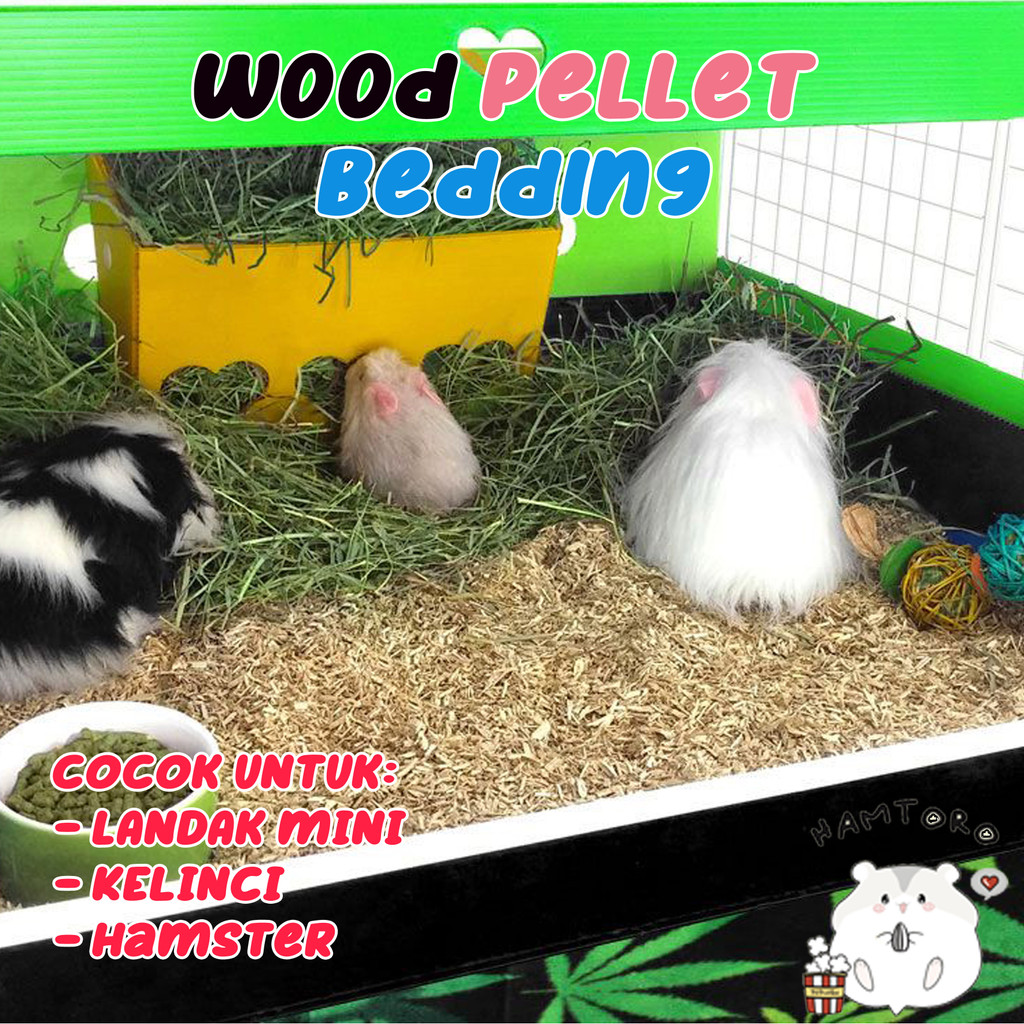 Wood Pellet Bedding Alas Kandang Pelet Kayu Hamster, Landak Mini, Kelinci