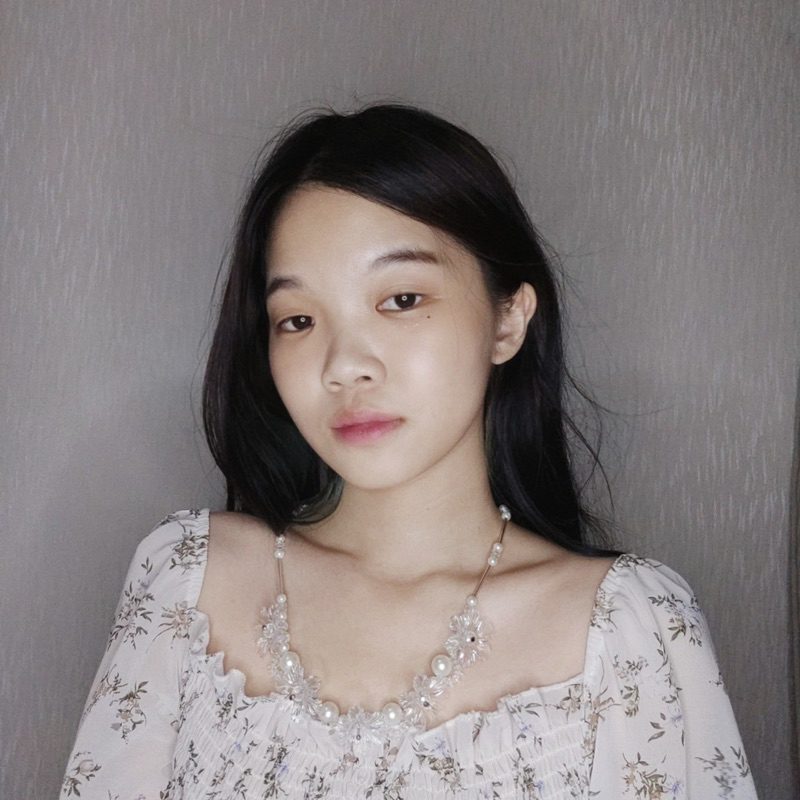 Kailee Crystal Pearl Flowery Necklace Kalung Kristal Panjang Mutiara Bunga Hijab Friendly