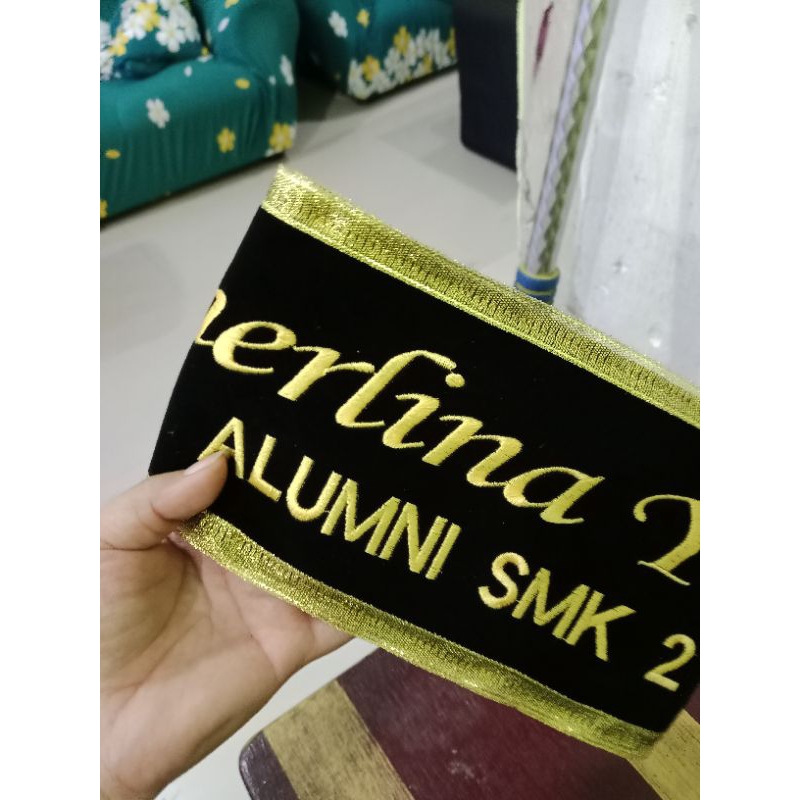 slempang bordir wisuda