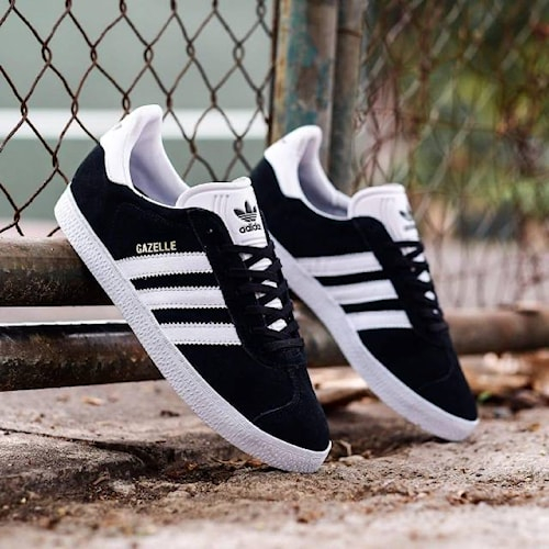 SEPATU GAZELE HITAM,HITAM PUTIH ADIDAS HAMBURG, SEPATU PRIA, SNEAKERS