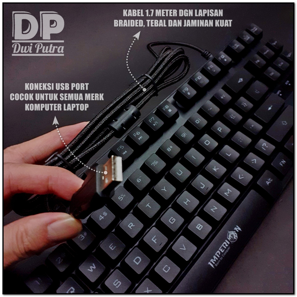 KEYBOARD IMPERION SLEDGEHAMMER 7 KG-S07C // RGB LED TKL 87 FLOATING KEYS GAMING OFFICE MULTIMEDIA // KGS07C LAPTOP PC KOMPUTER ANDROID TEN KEY LESS