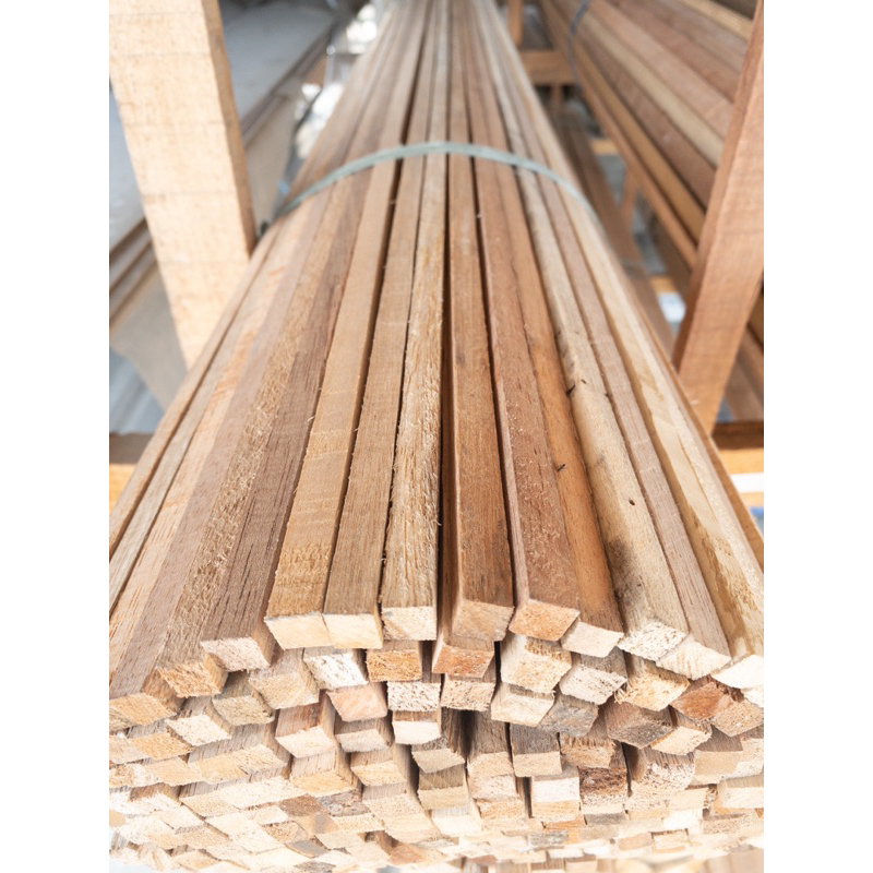 Lis kayu/stik 1x1 panjang 1 meter sudah serut halus