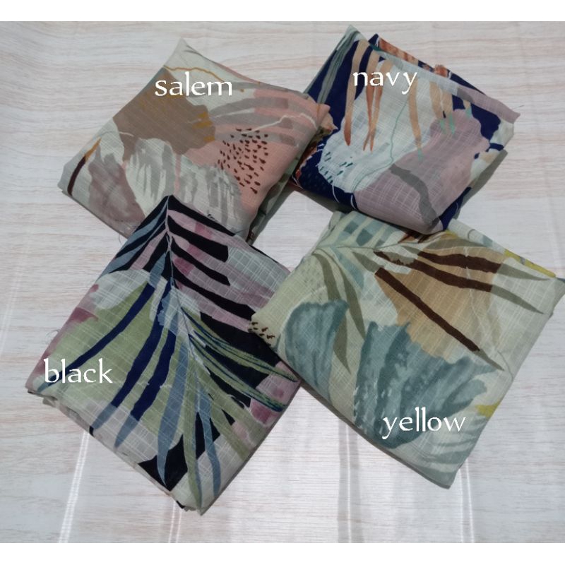 hijab segi empat motif premium/Akira dobby jait tepi 115*115