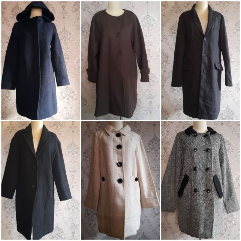COAT KOREAN COAT LONG WOOL COAT WANITA PREMIUM COAT WINTER HOODIE WOOL KIMTAN