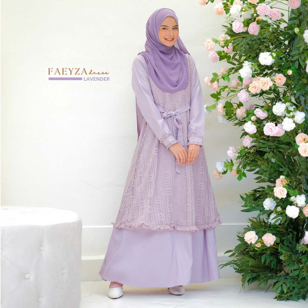 Riskirich Faeyza Dress Vol 3.0 Gamis Elegant Mewah Pesta Kombinasi Brukat Katun Kiyowo