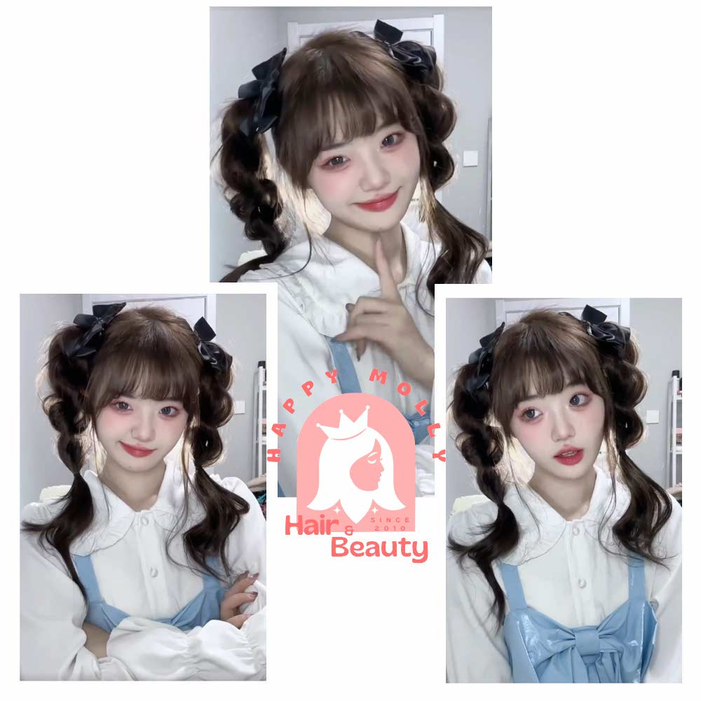 1 pcs Hair Band Ponytail Wig - Ikat Rambut Kuncir Ekor Kuda Fashion Wanita Korea - Kepang - Hair Extension W8180 ( Group )