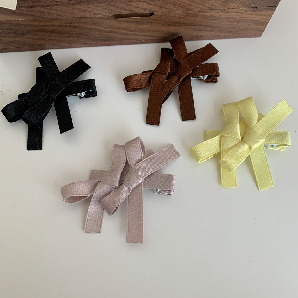 PREMIUM CLASSIC PASTEL COLOR DOUBLE BOW HAIRPIN JENNIE BLACKPINK STYLE JENNI KOREA KPOP AKSESORIS JEPIT JEPITAN RAMBUT HITS INS PONI HAIR BB BOBBY PIN PINS PITA RIBBON KNOT BOWKNOT ANAK GIRL GIRLY WANITA CEWEK KLIP CUTE LUCU