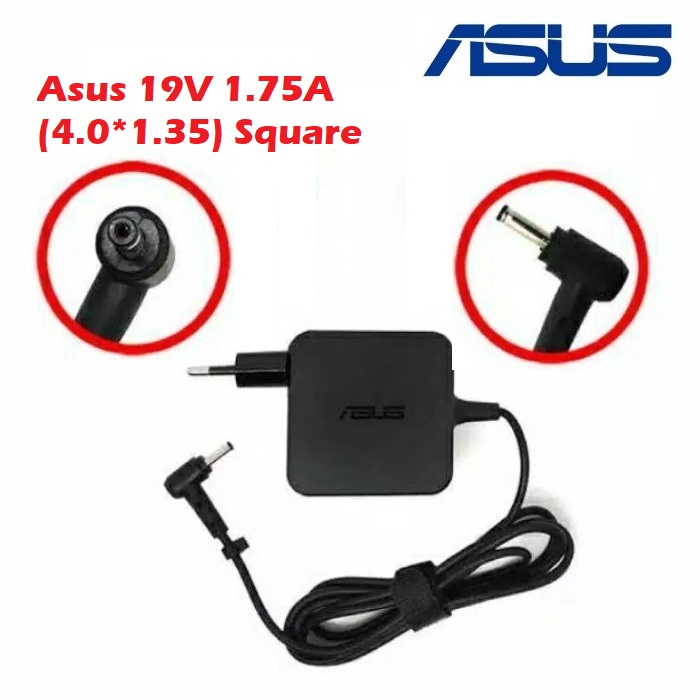 ORIGINAL ADAPTOR ASUS 19V 1.75A SQUARE (4.0*1.35MM) X200 X200M X200MA X200CA X441N X441NA X441NC X441SA X541SA X541SC E203M E203MA E203MAH X201 X202 X210