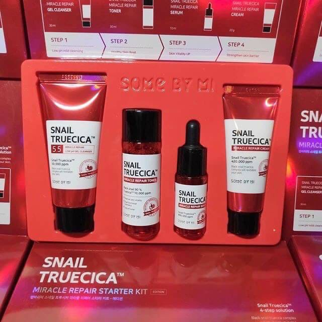 [Ready stok]Some By Mi Snail Truecica Miracle Repair Starter Kit set of 4