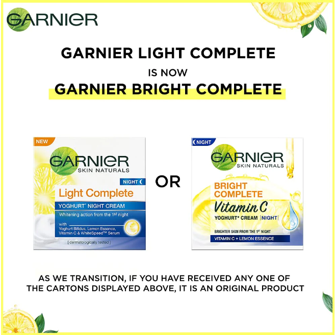 GARNIER Bright Complete Yoghurt Sleeping Mask Night Cream