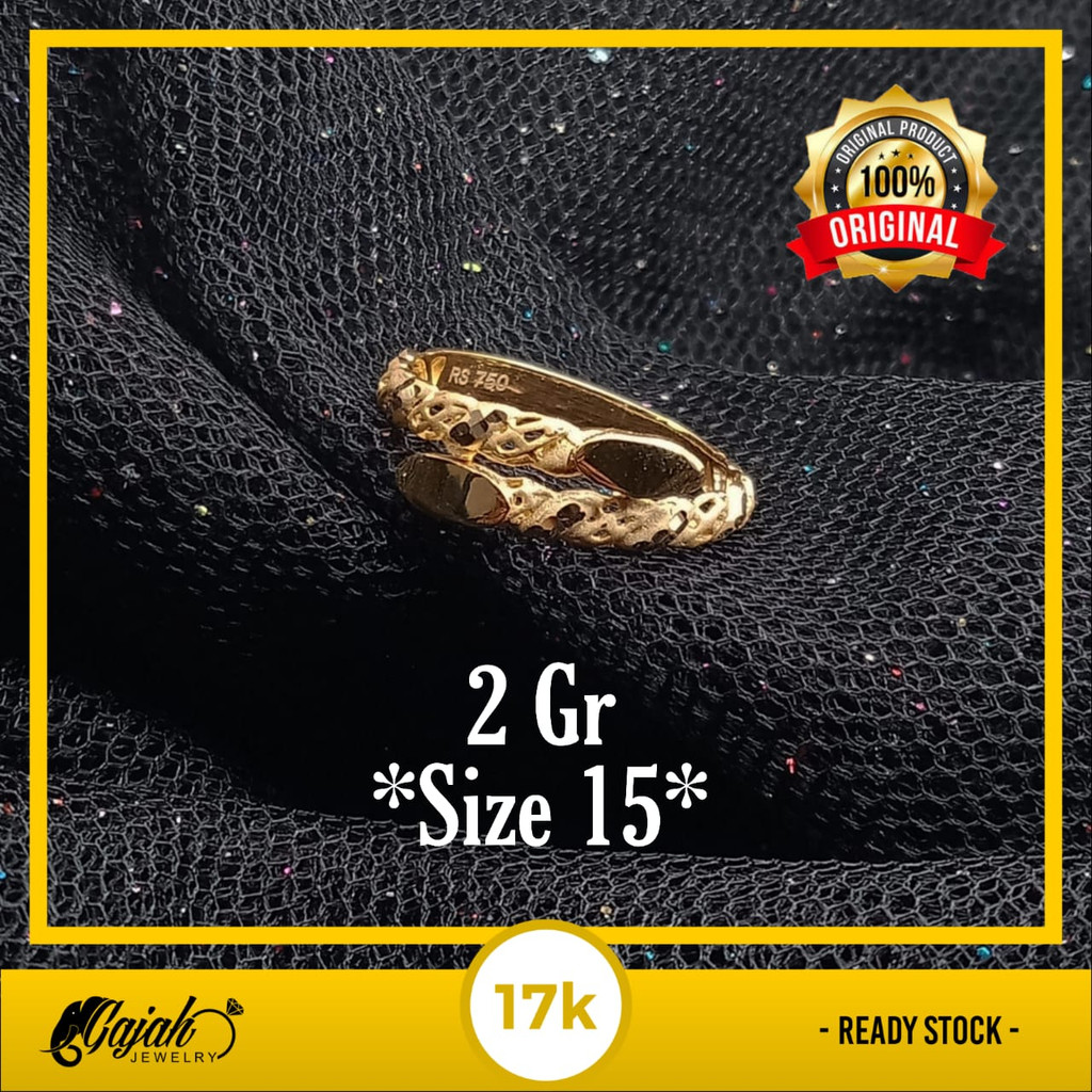 Cincin Emas 17K - 2 Gr Kadar 750 - 5040