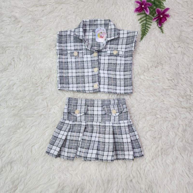 Set Tartan Croptop baby girl