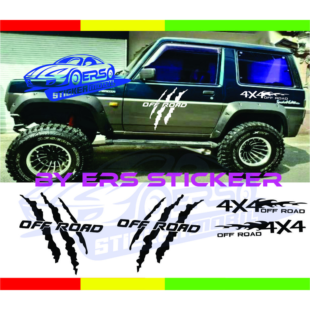 terbaru STIKER sticker CUTING STICKER MOBIL SUZUKI JIMNY JEEP VEROZA RUBICON WENGLER KATANA 4X4 OFF 