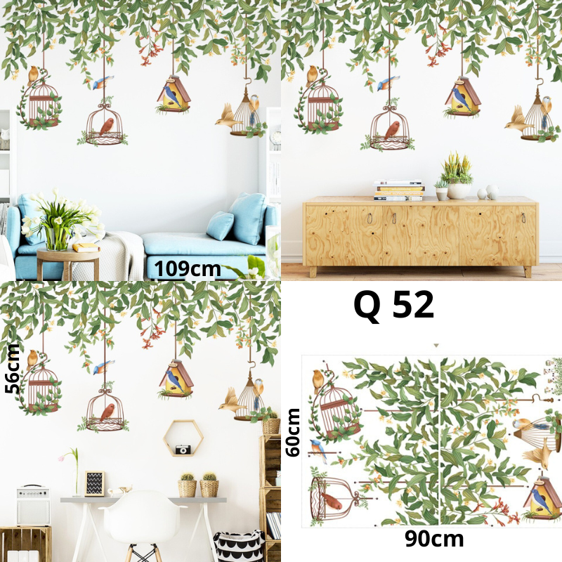 WALLSTICKER WALLSTIKER WALL STICKER STIKER SETIKER DINDING SANGKAR BURUNG GANTUNGAN LAMPU TEMPELAN CAFE DEKORASI RUMAH RUANG TAMU TIDUR MAKAN KELUARGA HIASAN KERAMIK KRAMIK PINTU KACA JENDELA KACA KAMAR MANDI ANTI AIR LEMARI DAPUR POT DAUN SANGKAR BURUNG