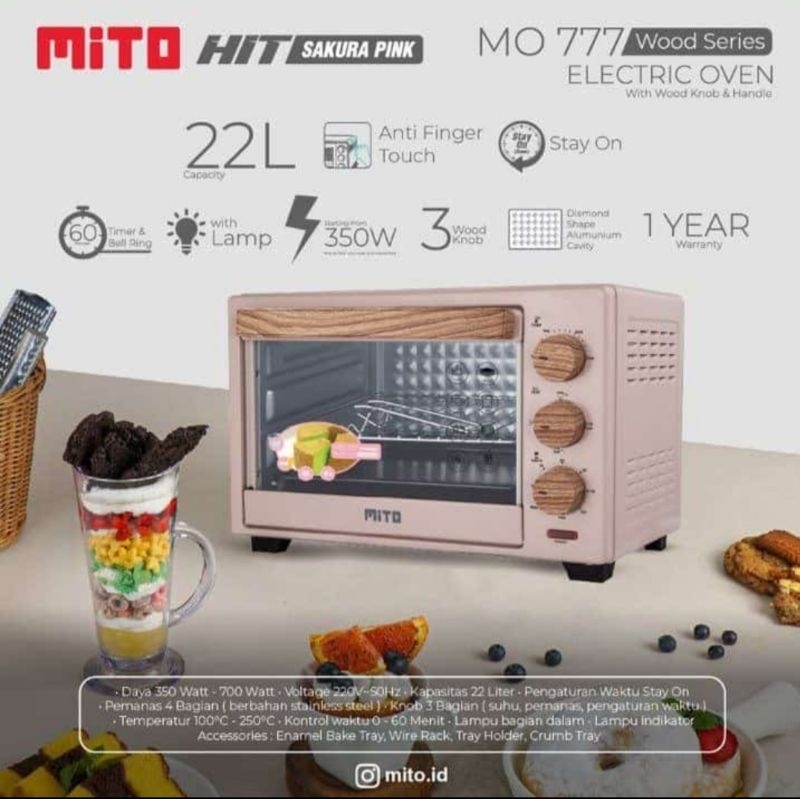 MITO Electric Oven HIT MO-777 22 Liter Garansi Resmi