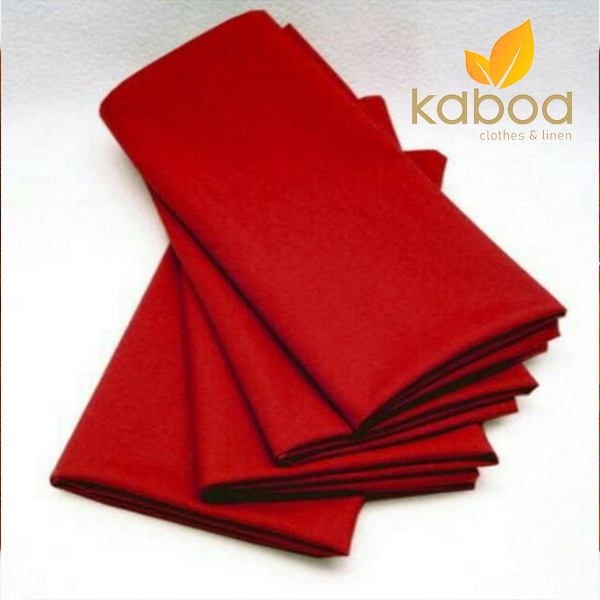 Serbet/napkin full cotton/damask merah polos