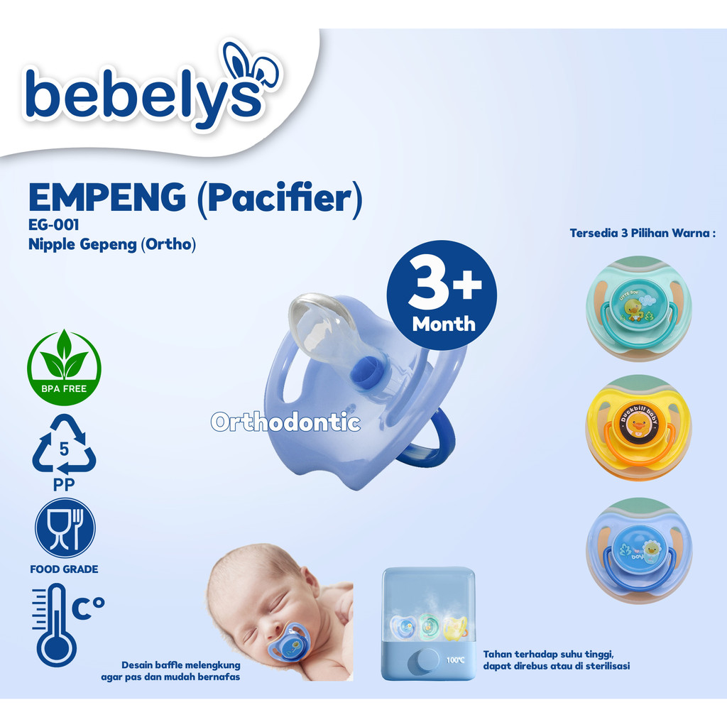 BEBELYS EMPENG BAYI BEBELYS BABY PACIFIER EMPENG BULAT EMPENG GEPENG EMPENG ORTHODONTIC / TOKO LIELYS