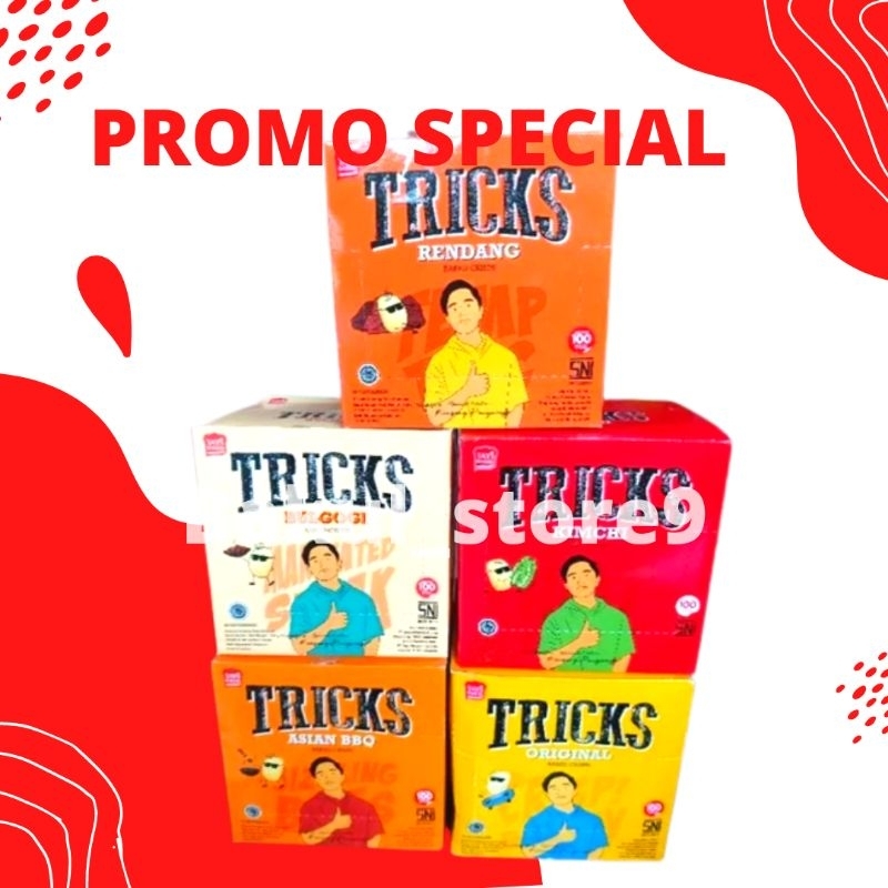 PROMO !! Tricks Potato Chips 1 Box / Satu Boks Termurah