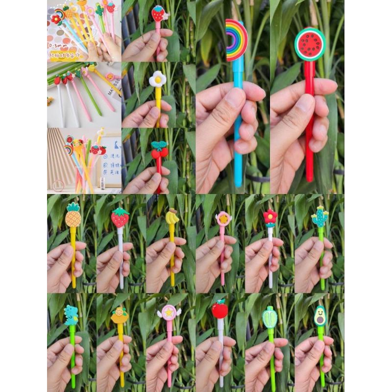 

pulpen gel karakter / pulpen gel unik / pulpen gel motif