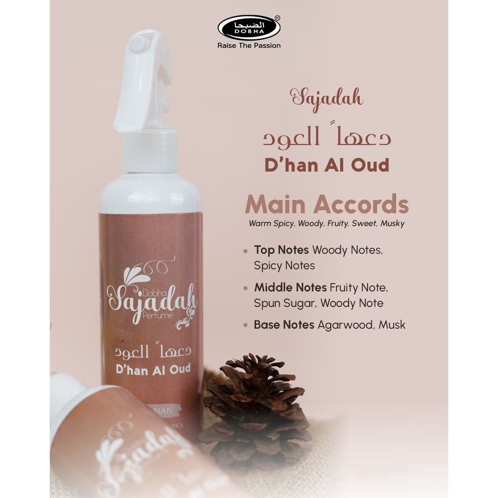 Dobha Parfum Sajadah Karpet Gorden Sofa Sprei Anti Bakteri 250ml Aroma D'HAN AL OUD