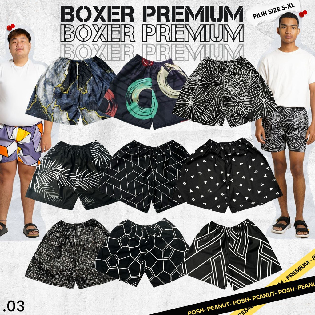 BOXER PRIA WANITA CELANA BOXER PREMIUM MOTIF BEST SELLER 03