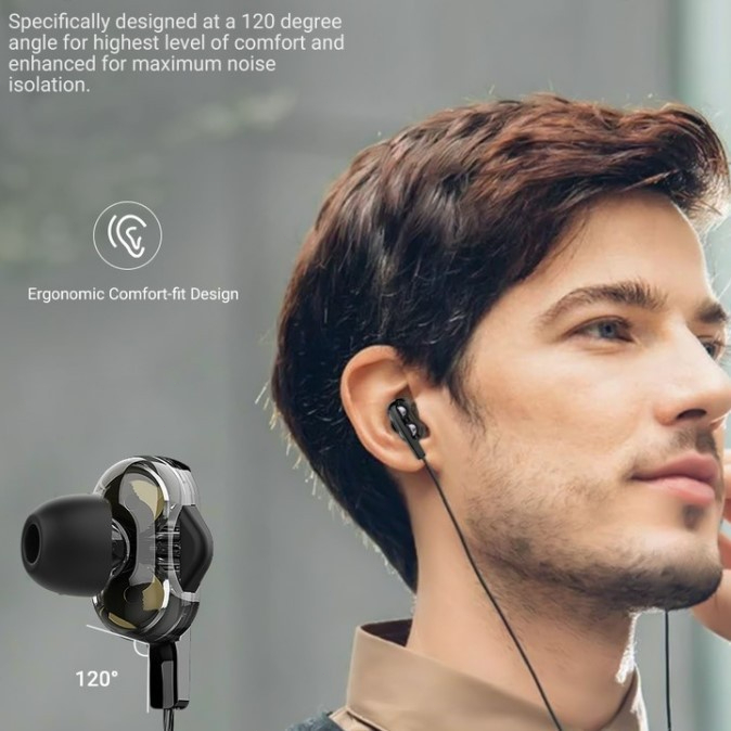 Headset Gaming Dual Hifi Stereo Bass Dengan Mic Dan Kabel Ukuran 3.5mm Untuk Android iPhone