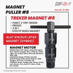 Grip-On Magnet Puller #8 Hybrid Treker Magnet 2 Tipe Untuk Motor Honda Kawasaki Suzuki Yamaha Multifungsi 2 IN 1