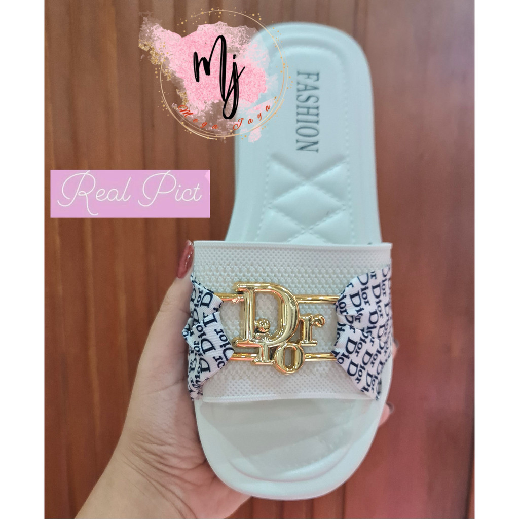 sandal wedges wanita sandal pita perempuan import murah Sandal DIOR fashion