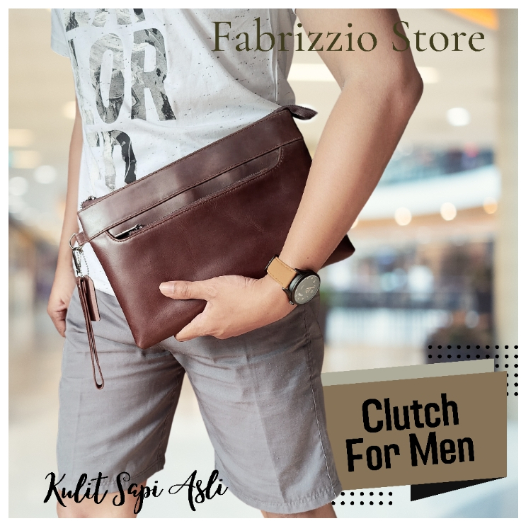 hand bag pria kulit sapi