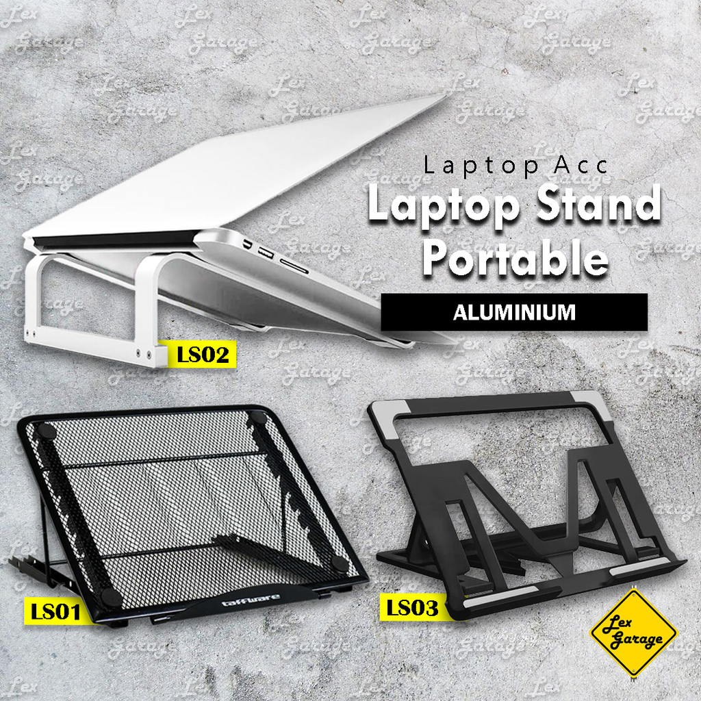 Stand Laptop Macbook Stand Holder Aluminium Dudukan Penyangga Laptop