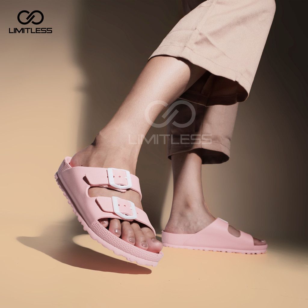 Sandal Wanita Limitless Polos Sendal Selop Rumah Wanita Terbaru Murah Sandal Cewek Hitam Casual Empuk