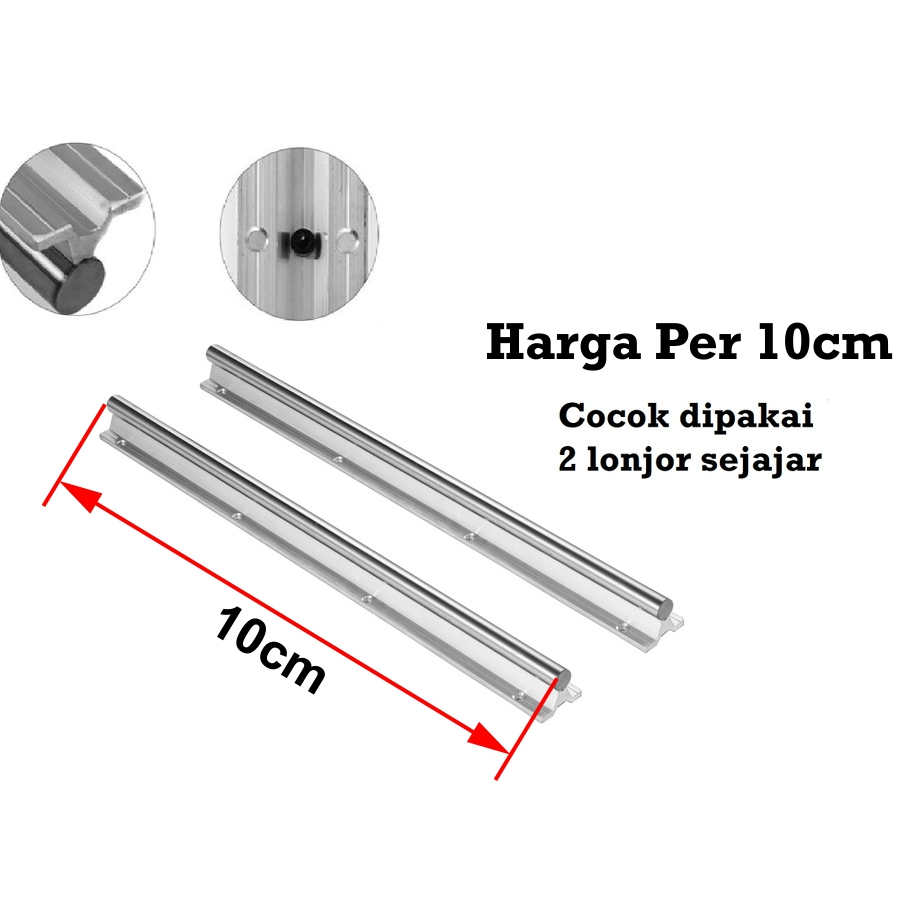[HAEBOT] Rail SBR30 Rel Linear Shaft As 30mm Stainless 100mm 10cm CNC Linear Motion x axis y axis Industri Plasma CNC Router Mesin Mekanik