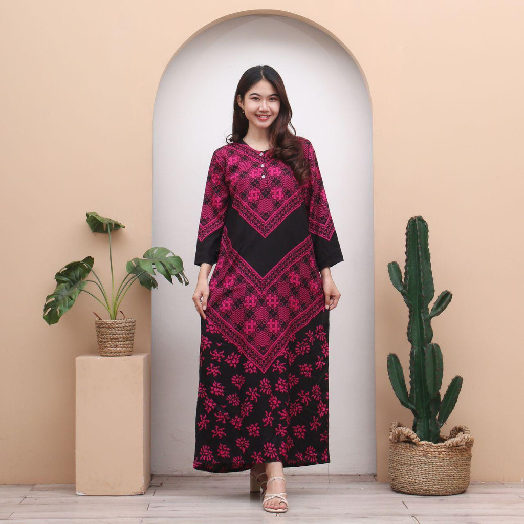 Longdres Batik SELENAA Daster batik / Daster Busui / Daster Cantik By Prass